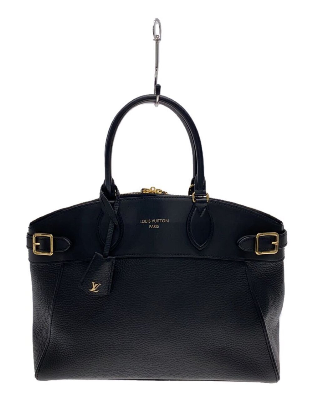LOUIS VUITTON Vendome Handbag Leather Black LV